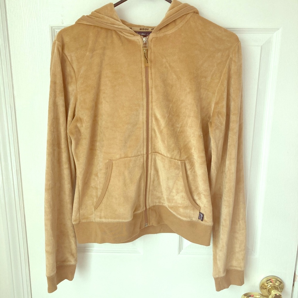 Bison Jeans Tan zip up sweatshirt